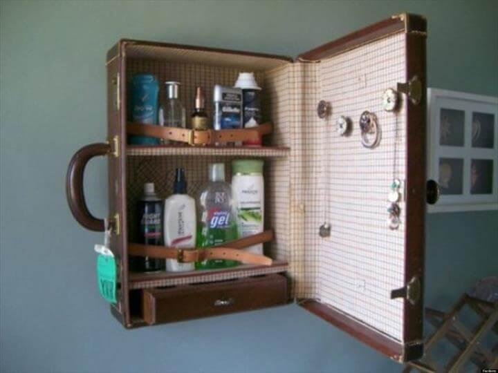 Recycled Suitcases Bathroom Vanity. “