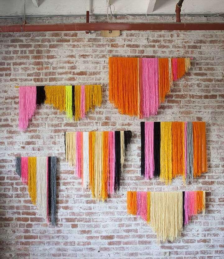 Yarn Banner Wall Decor Idea