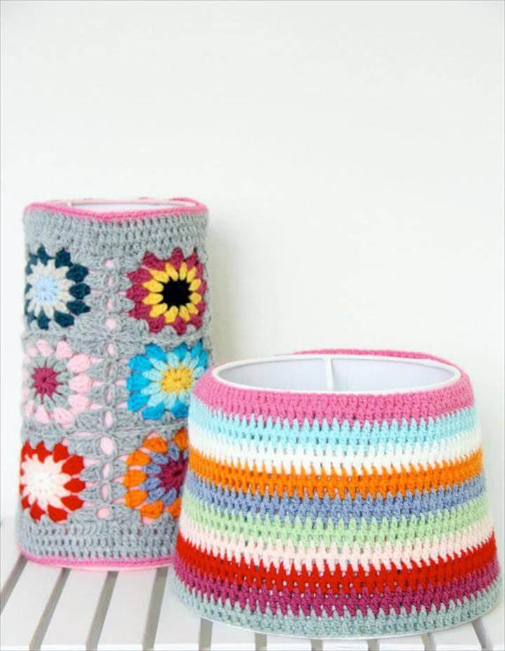 crochet two lamp shades