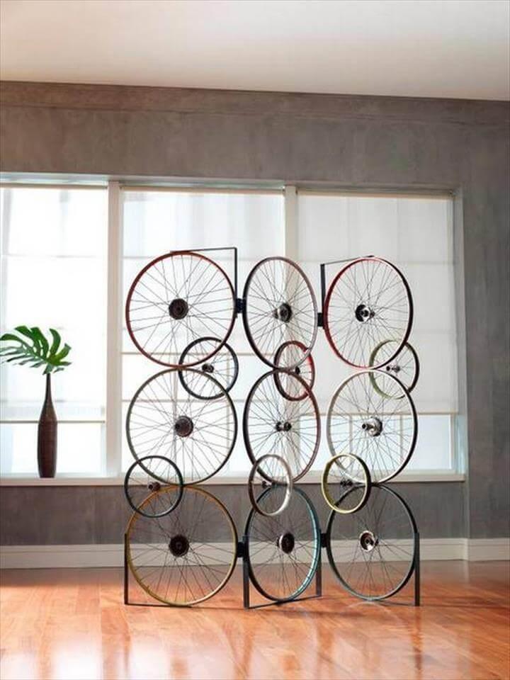The Bicycle Screen from the Bicycle Collection is made from three panels that are hinged together