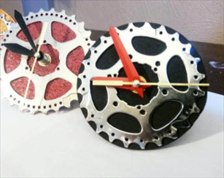 Bike Gear Desk Wall Clock
