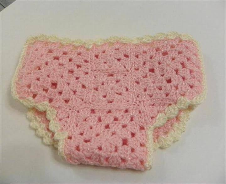 Crochet Diaper Cover Granny Square Pattern