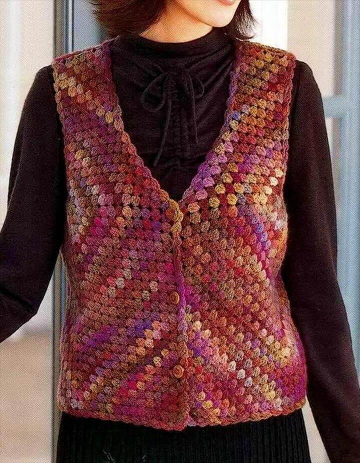 Crochet Vest - Wonderful Classic Vest for Women