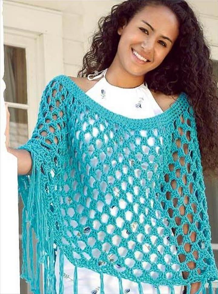 Crocheted Light and Airy Poncho