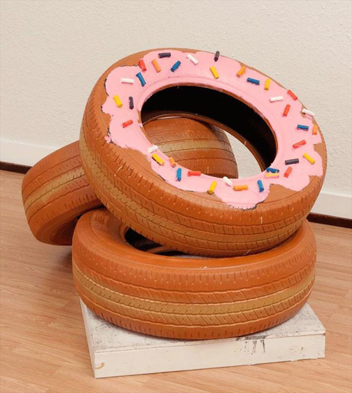 Tire Donuts Display