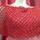 crochet red poncho