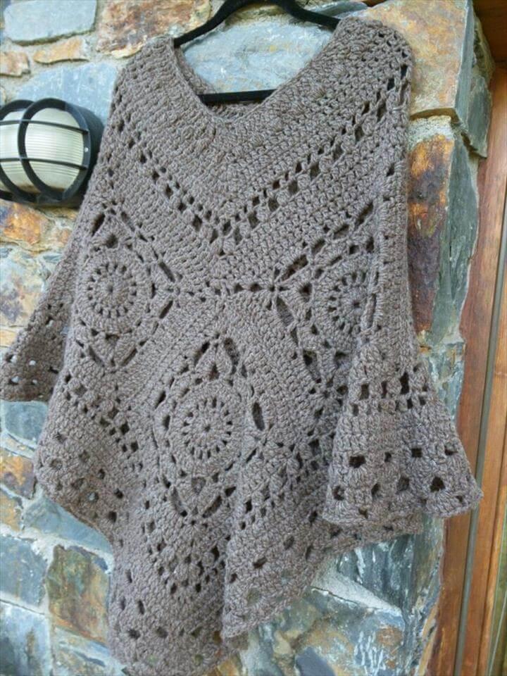 very nice color crochet poncho