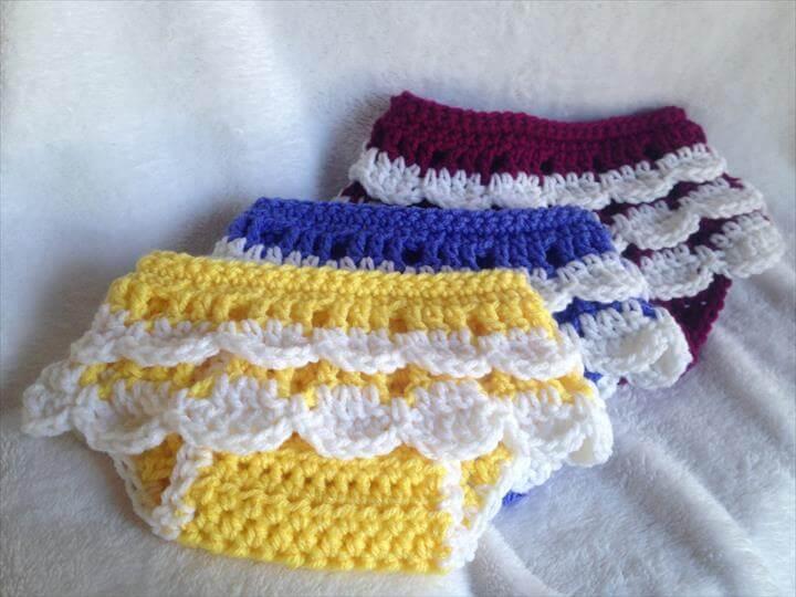 ruffle crochet diaper covers