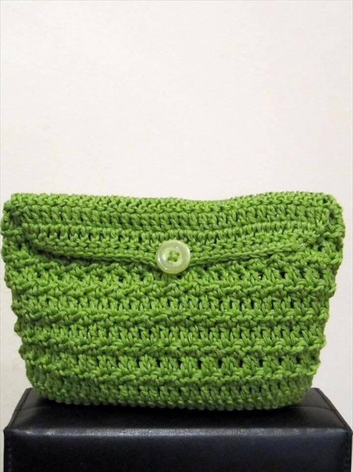 Crochet Purse Patterns, Green Crochet bag