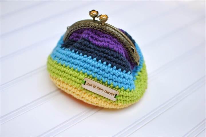 Crochet Coin Purse with Flower