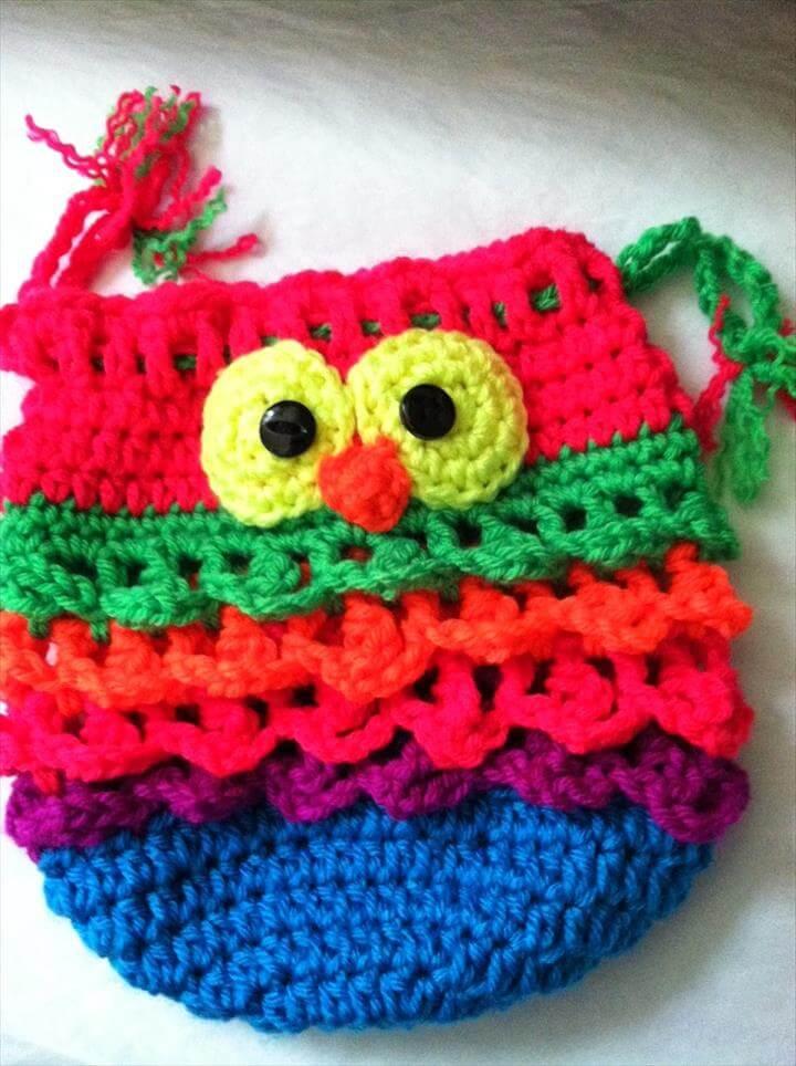 Crochet Owl Purse! Pattern 