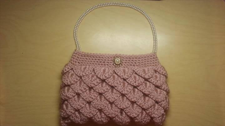 Crochet crocodile stitch clutch purse Tutorial 