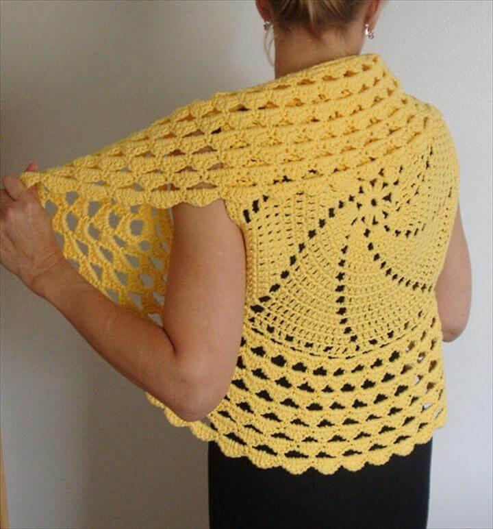 Circular Shrug Crochet Pattern for Beginners