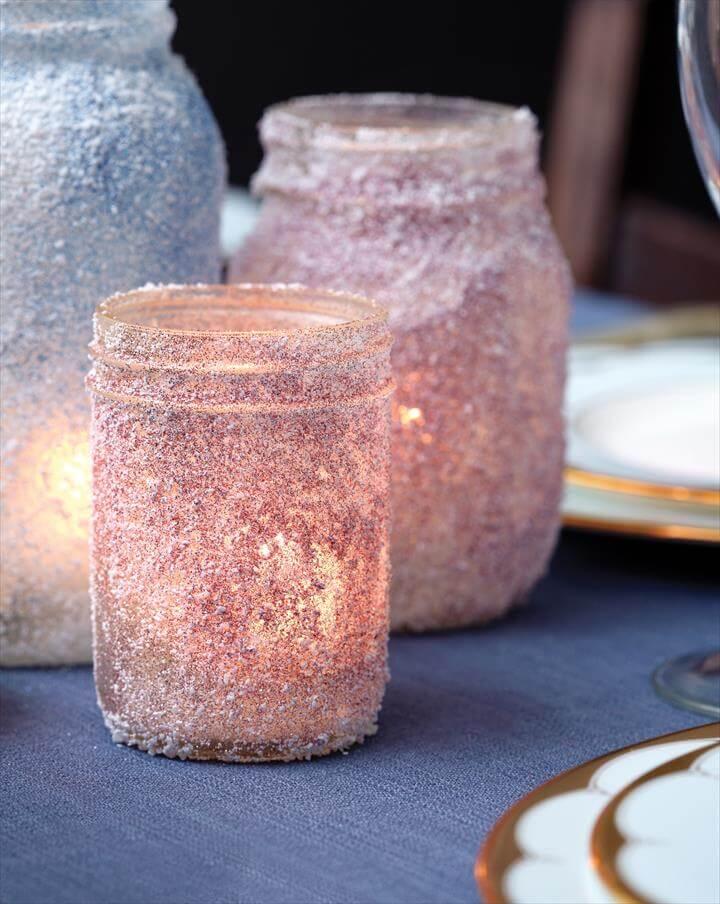 DIY candle holders: How to make sparkly votives