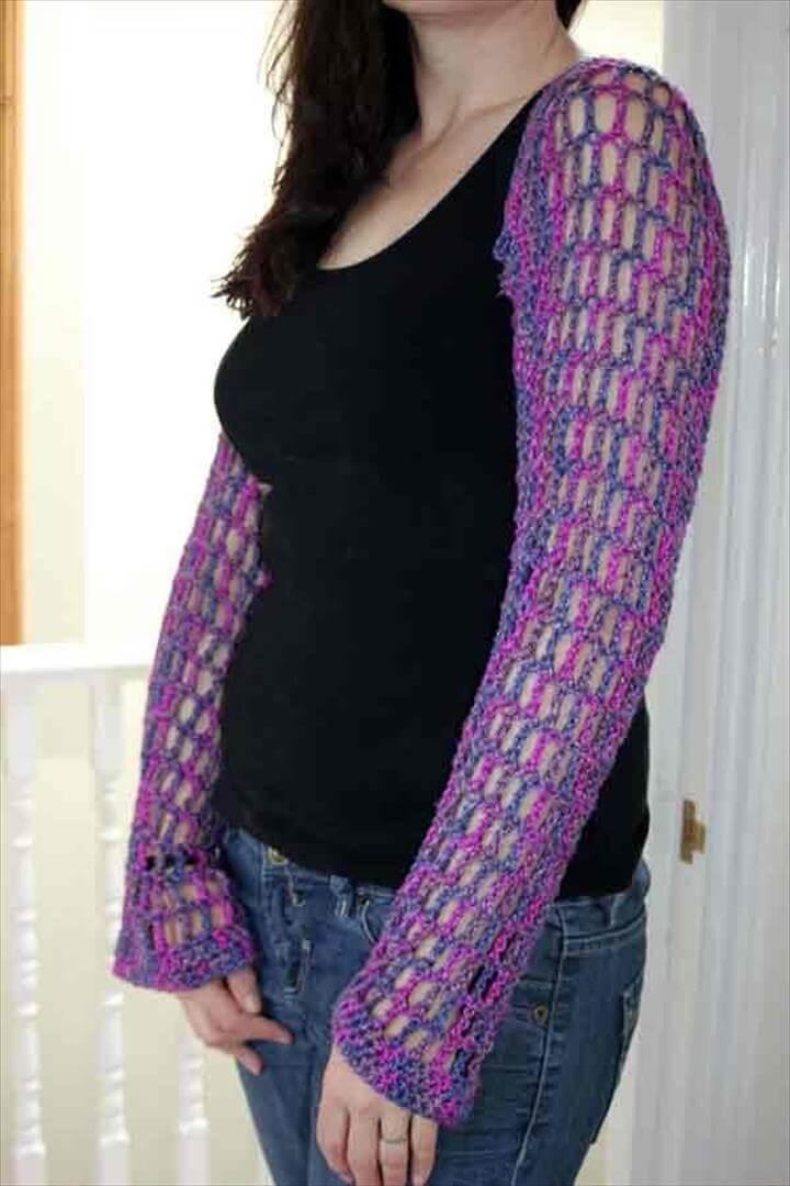 Crochet Shrug Pattern (using Silk Earl Aran)