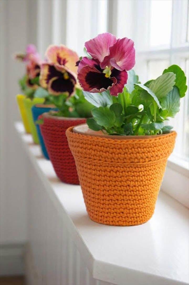 amazing colorful flower pot covers