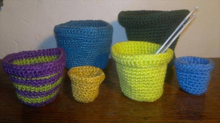 Flower Pots By Ruth Norbury Crocheting Pattern