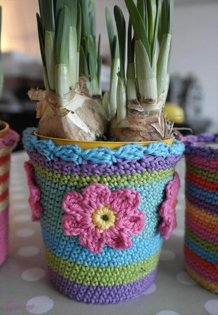 crochet container plant