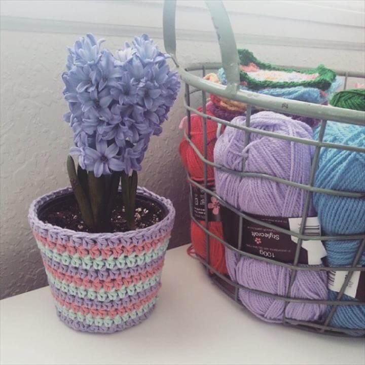 jenjendb crochet flower pot