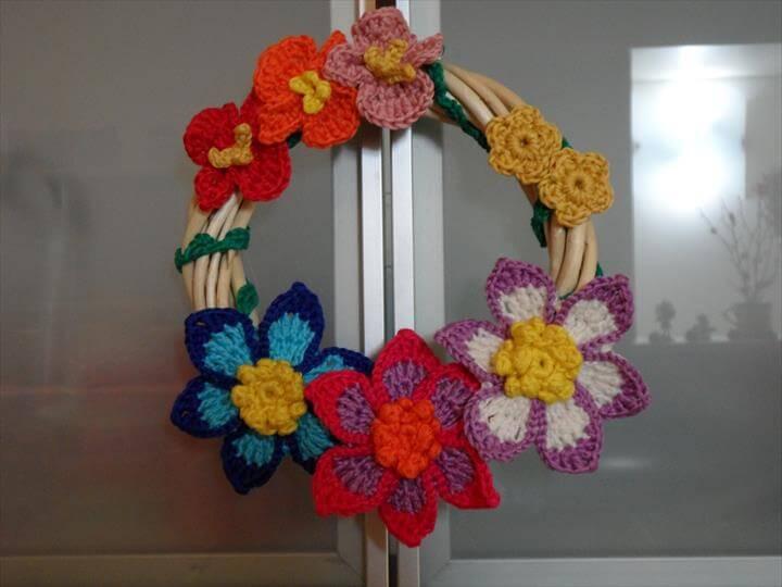 wreath from crochet