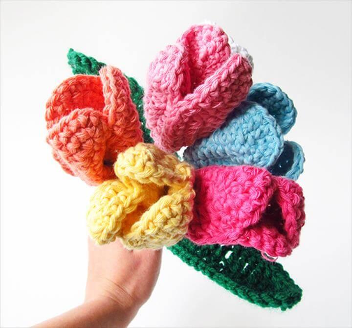 Crochet flowers - Tulip bouquet