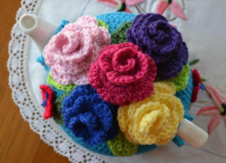 Crochet tea cosy free pattern