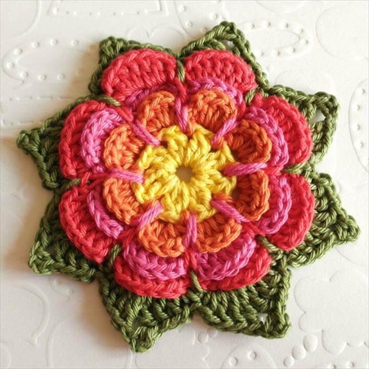 DIY crochet flower design