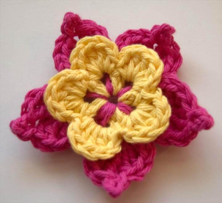 easy crochet flower, flower this flower really maximizes all those tiny leftover bits