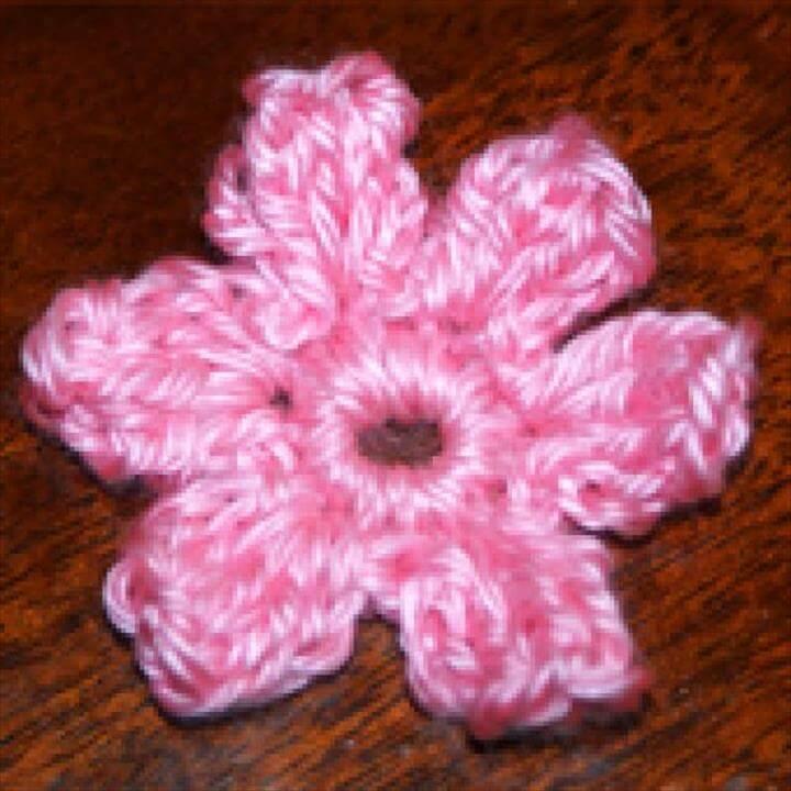 Easy Small Popcorn Flower Free Crochet Pattern