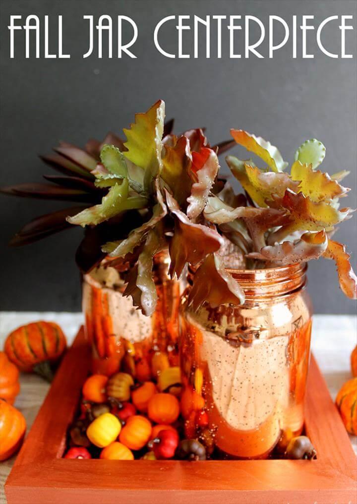 Supplies needed to make your own fall mason jar centerpiece
