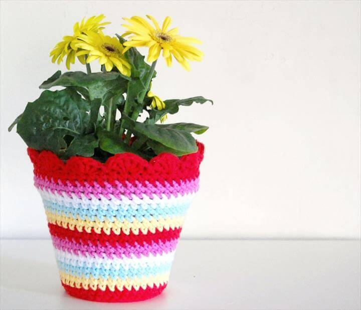 Crochet Flower Pot
