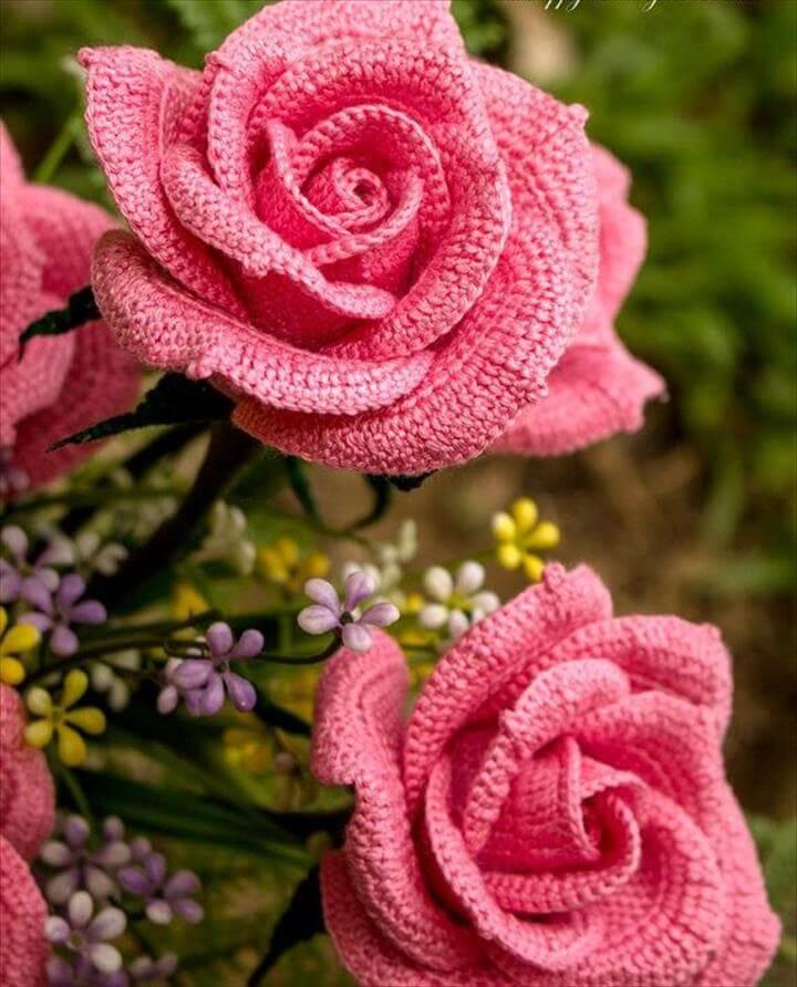 Crochet Rose Pattern Crochet Flower Pattern 