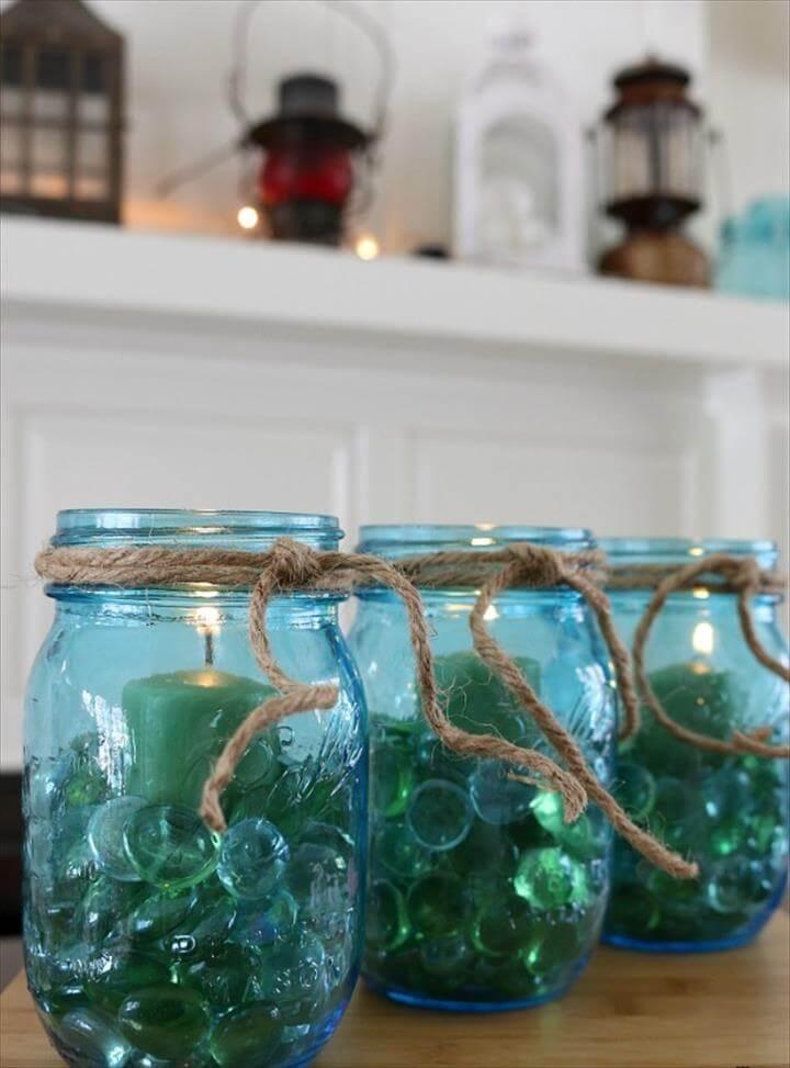 Spruce up your home, decorate for a party or make these Mason Jar Centerpieces for
