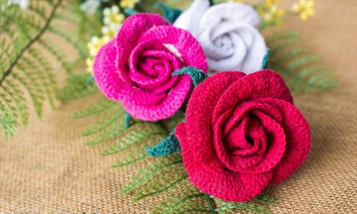 Crochet Rose Bud 