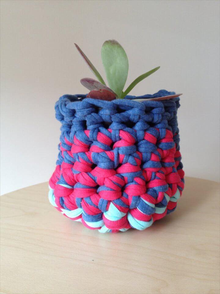 crochet pot plant cover 