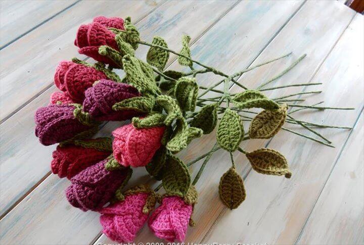 Realistic Crochet Roses