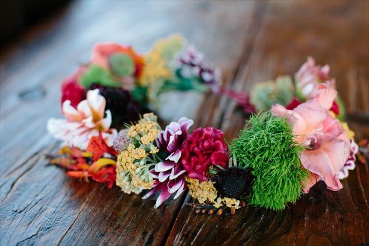 colorful flower crown design