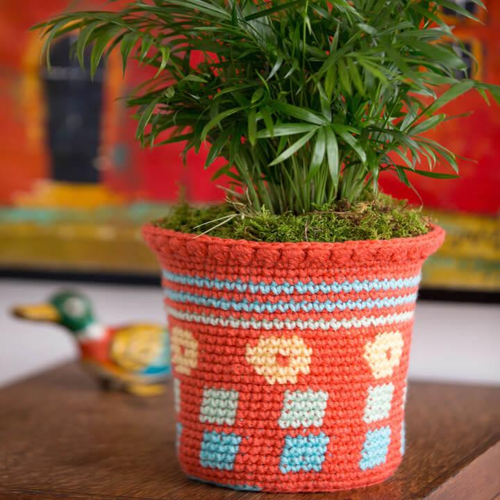 Tapestry Flower Pot Cozy
