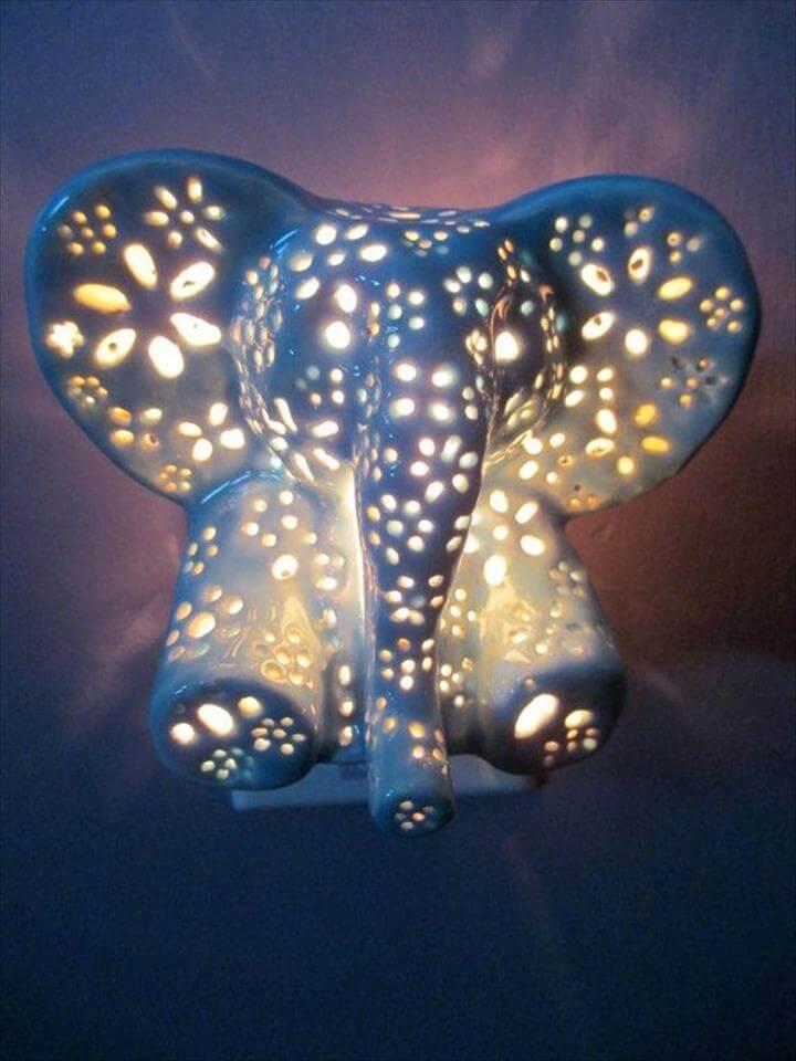 Ceramic Elephant Night Light
