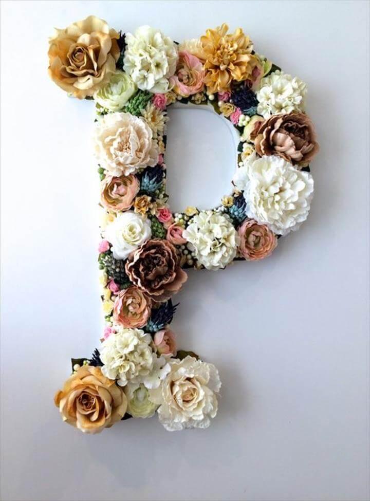 DIY Flower Letter Tutorial