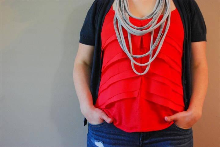 Image result for DIY t-shirt jewelry DIY T-Shirt Necklace
