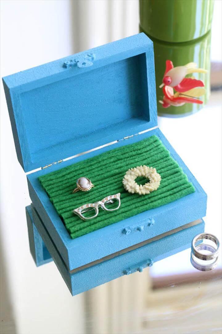 DIY Jewelry Box with Felt Lining