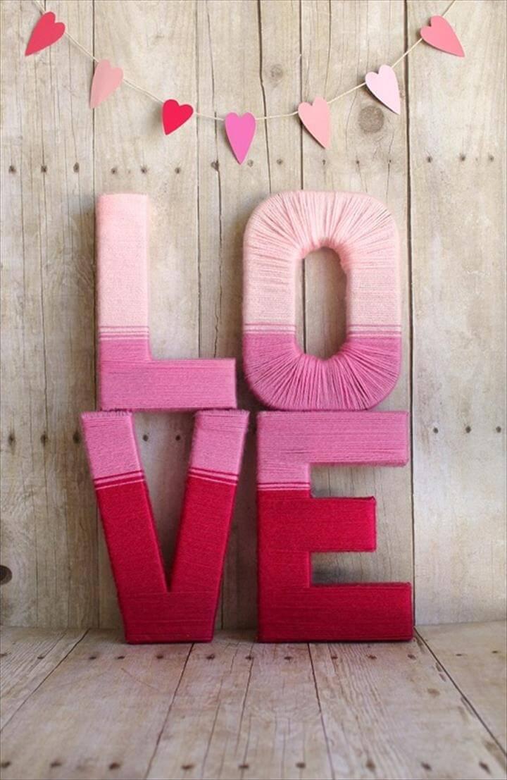 Letter Standees Hombre Effect DIY Craft Ideas
