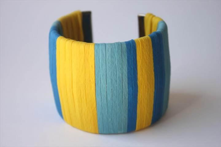 DIY rubber band wrapped cuff