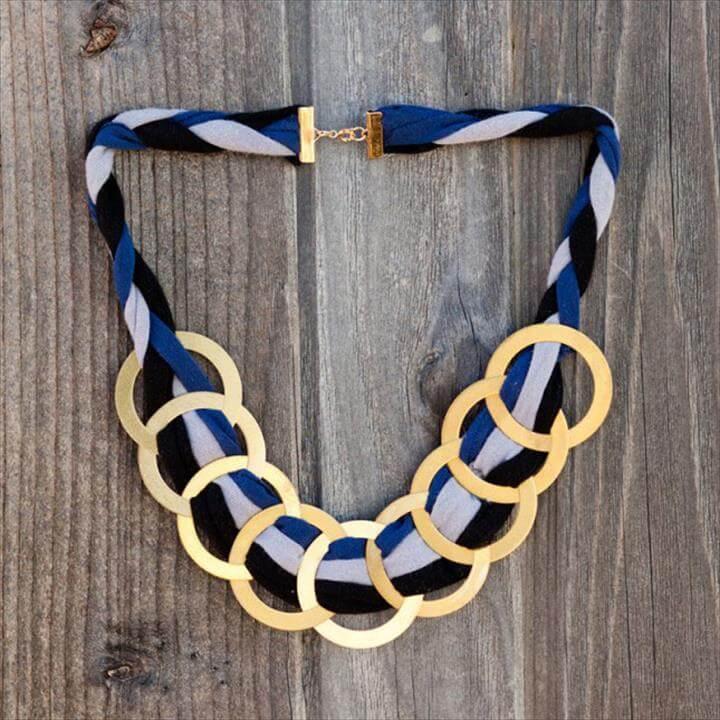 Brass Ring Statement Necklace