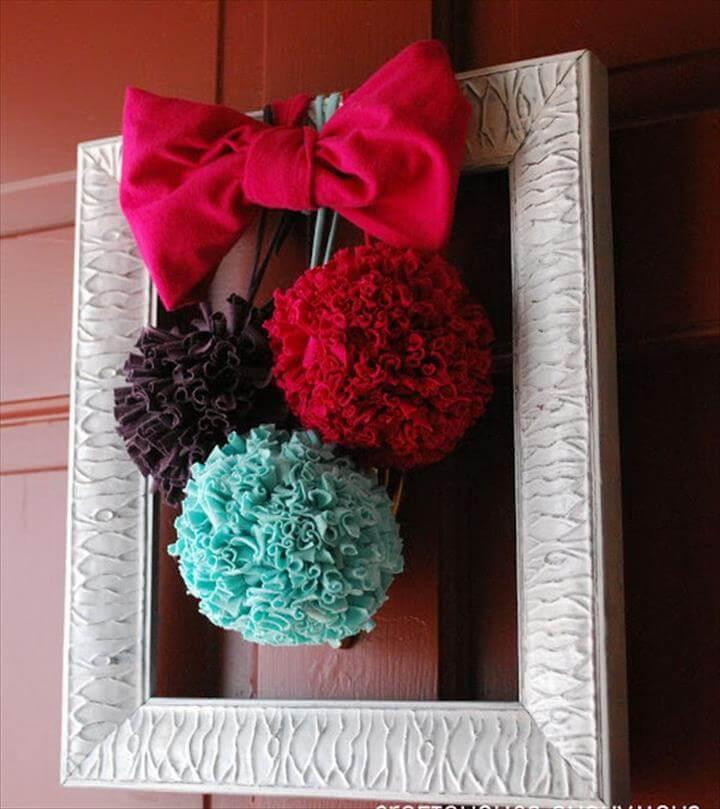 DIY T shirt Pom Poms. T shirt pom poms are so much more durable than 4 diy ideas with old ...