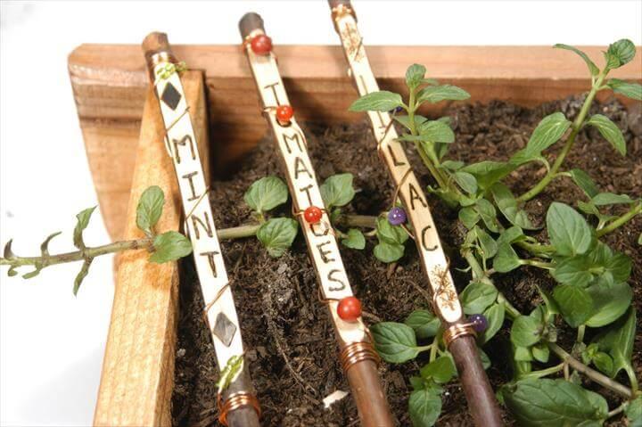 Twigs as a garden markers