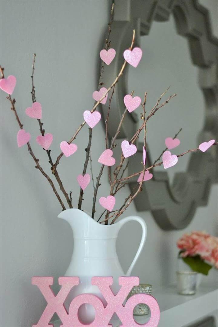 Full size of Valentine's decorations diy heart tree decorative artificial barnches for baby pink paper hearth