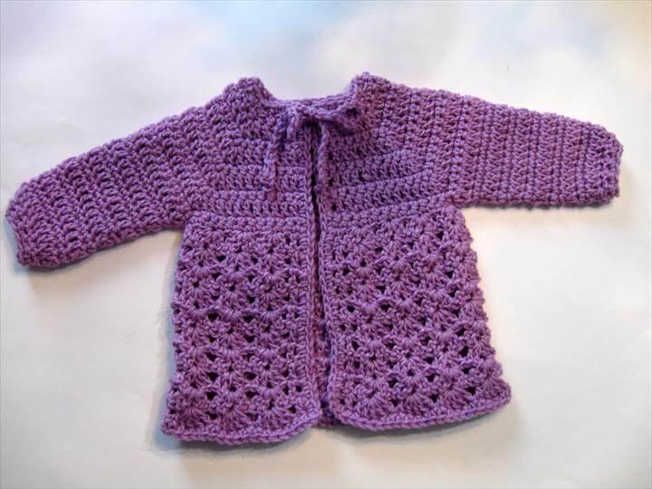 Crochet Baby Sweater Pattern, Beginner Pattern, Top Down, Simple Pattern