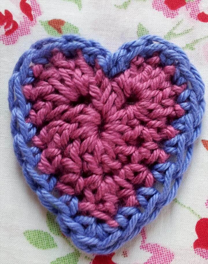 Crochet Patterns For Beginners Beginners Crochet Hearts